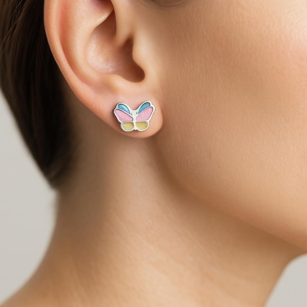  Boucle doreille papillon enfant
