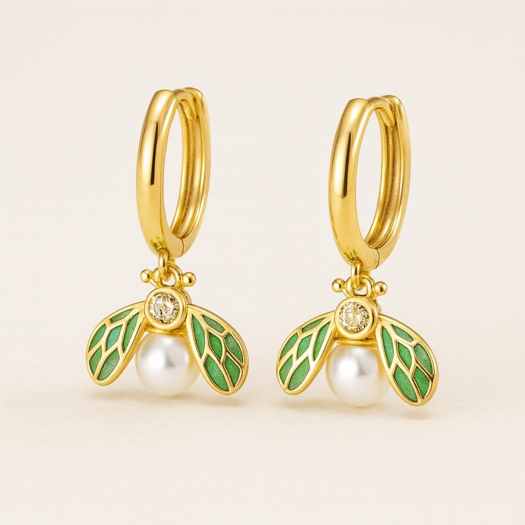  Boucle doreille perle fantaisie