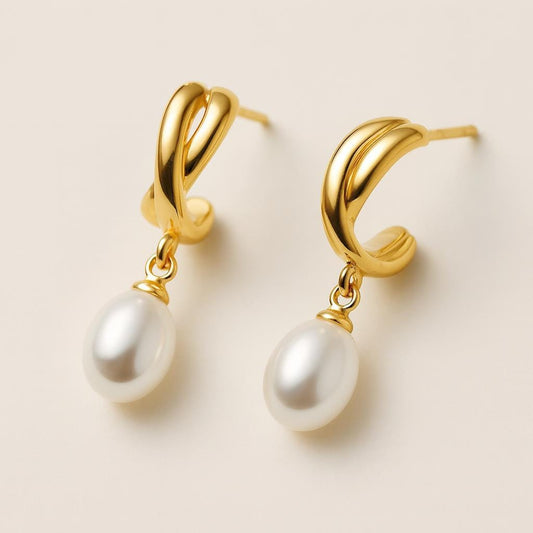  Boucle doreille perle porte
