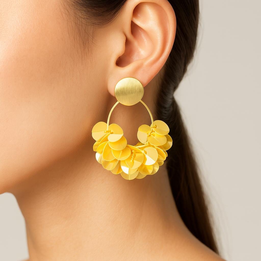  Boucle doreille petale