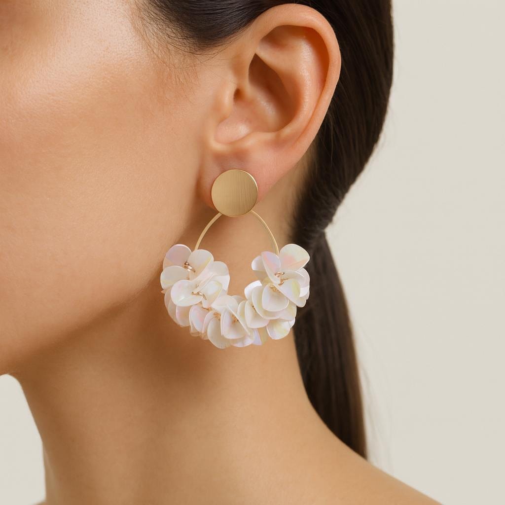  Boucle doreille petale