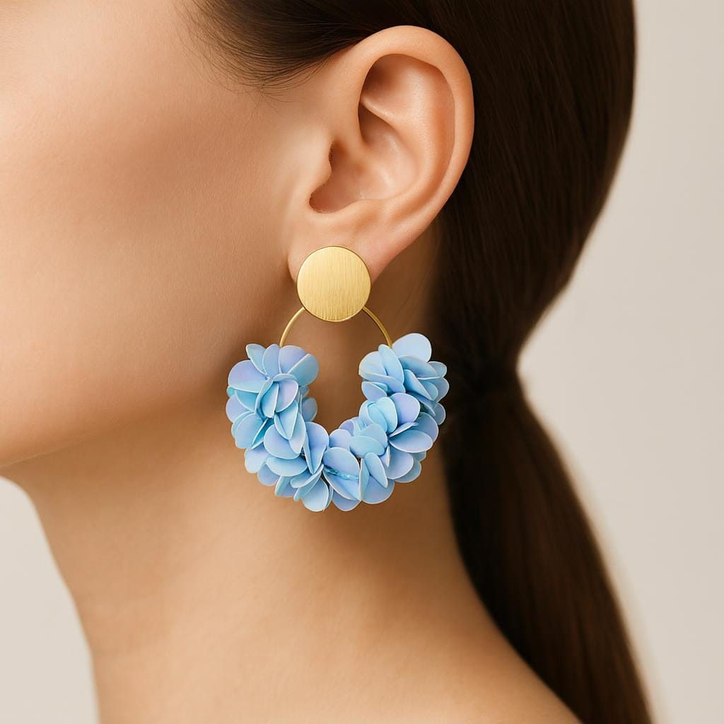  Boucle doreille petale