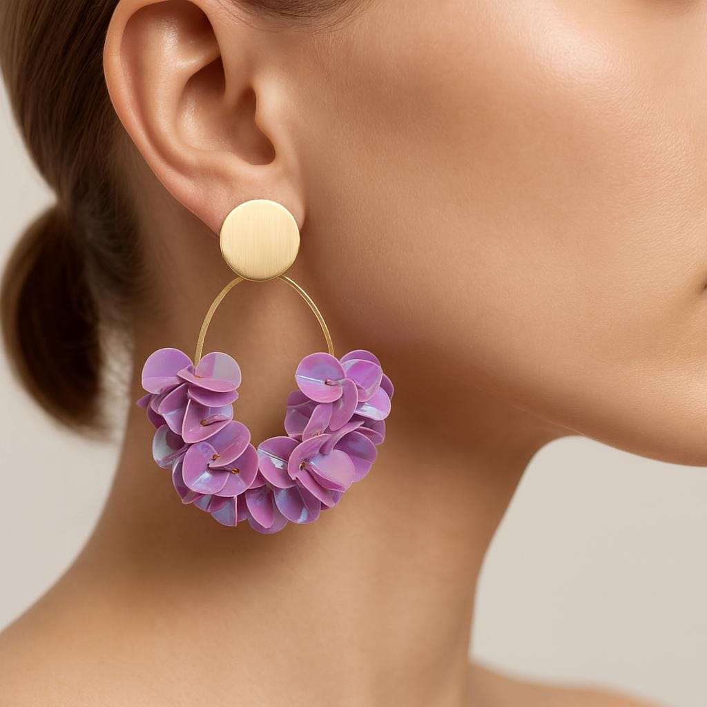  Boucle doreille petale