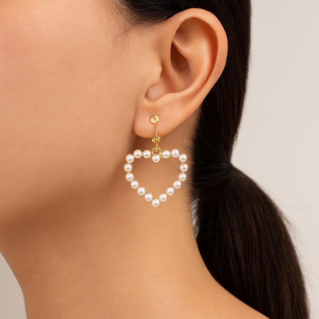  Boucles d oreilles a clips perles