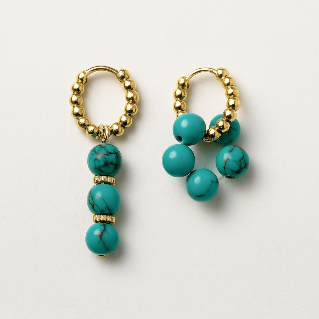  Boucles doreilles asymetriques acier